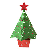 Árvore de Natal com caixa em papel para montar - Brinquedos de Papel